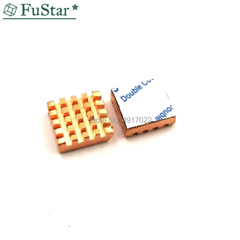 2pcs/Set Copper Heat Sink Adhesive Back Heatsink Cooler For VGA GPU DDR DDR2 DDR3 RAM Memory IC Chipset Cooling 13*12*4 mm Hot