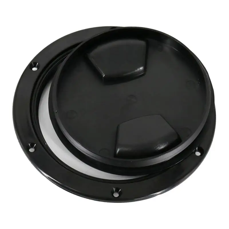 Marine Deck Plate, 5 Inch Marine Hatch Cover Pull Out Inspection Hatch for Boat Kayak Canoe, Black