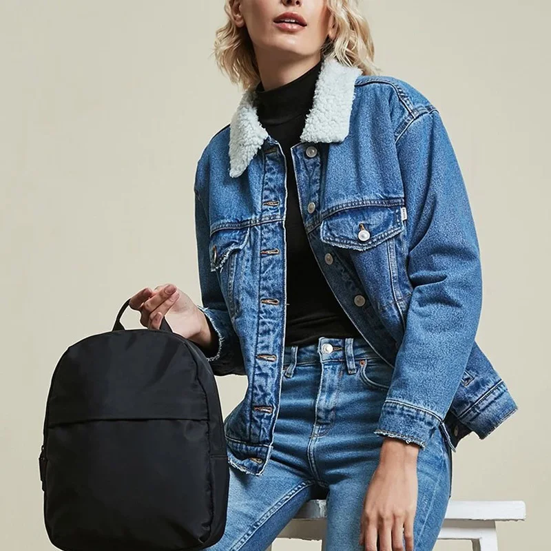 Moda sırt çantası su geçirmez kadın sırt çantası naylon omuzdan askili çanta yeni Trend kadın sırt çantası büyük okul sırt çantası genç öğrenci