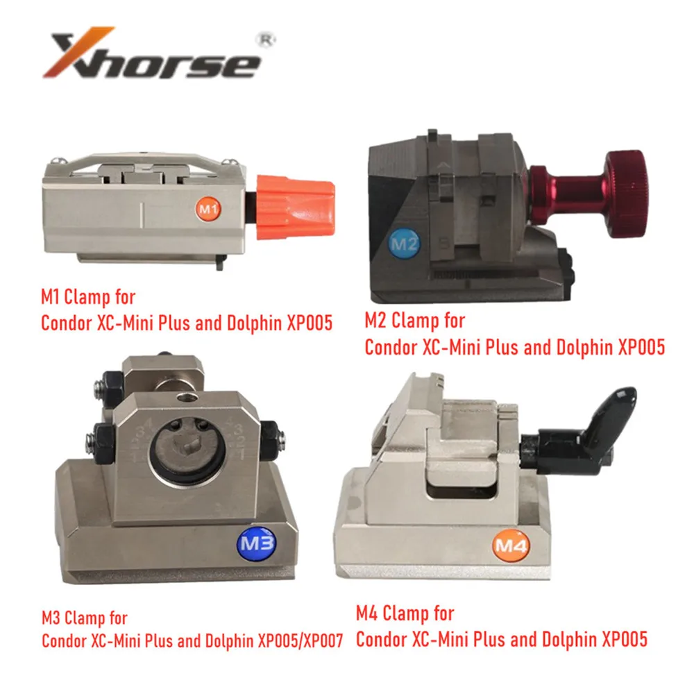 Xhorse Key Blade Clamp Fixture M1 M2 M3 M4 Use for Condor XC-MINI and Dolphin XP005 Key Cutting Machine