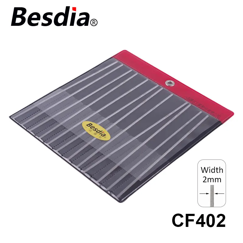 TAIWAN Besdia Diamond Flat Hand Files  Diamond Files for Metal  Stone Carving Craft  Plating Diamond  File Set Hand Tools CF400