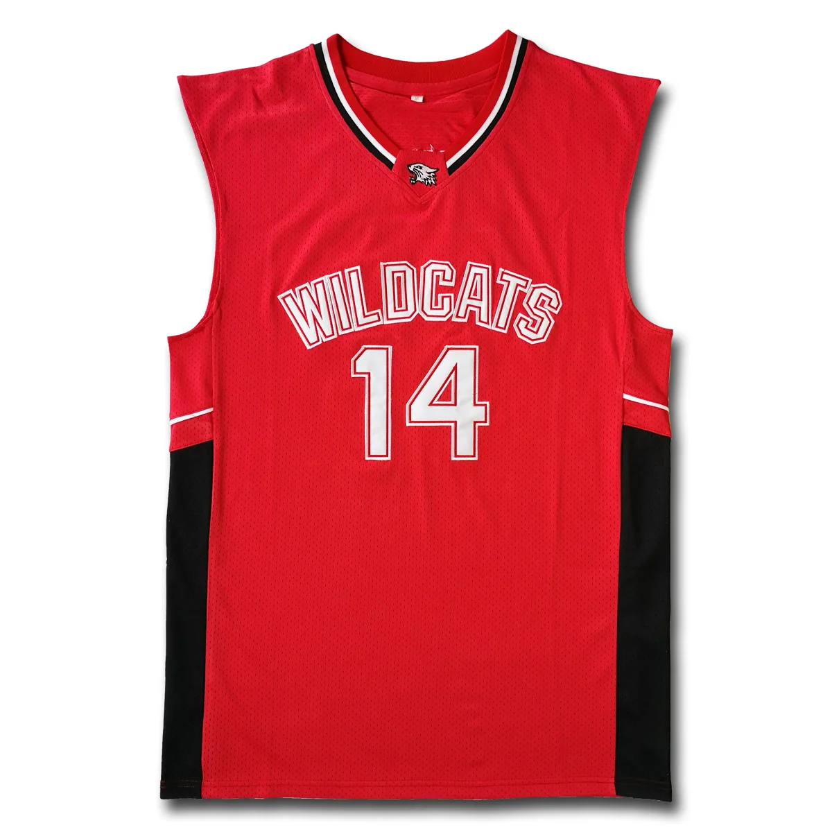 Zac Efron Troy Bolton East High School Wildcats nr 14 czerwony Retro koszulka koszykarska mężczyźni szyte haftowane koszulki sportowa koszula