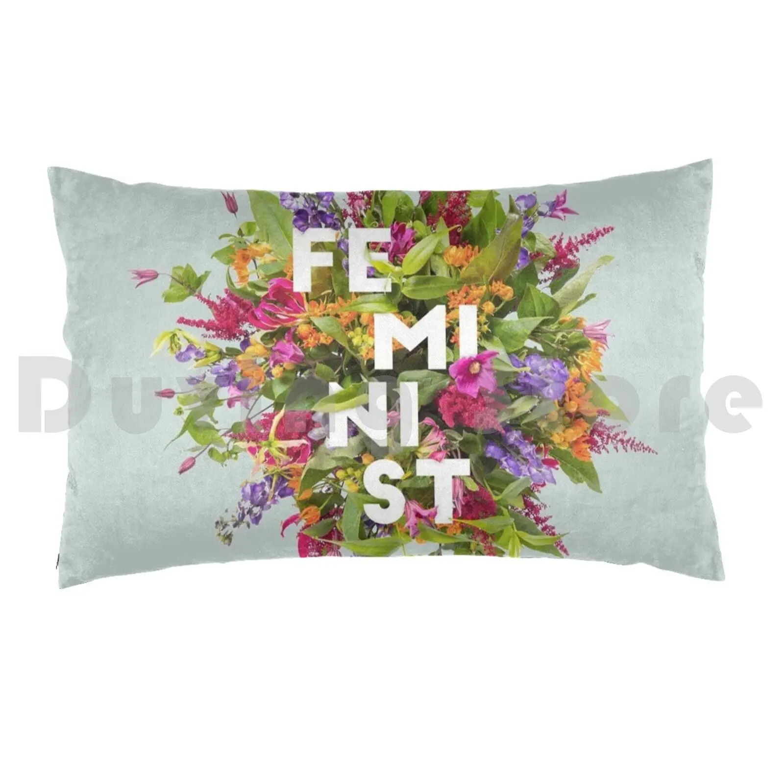 Floral Feminist Pillow case 1428 Floral Feminist Feminism Female Womens Womens Power Xx Empowered