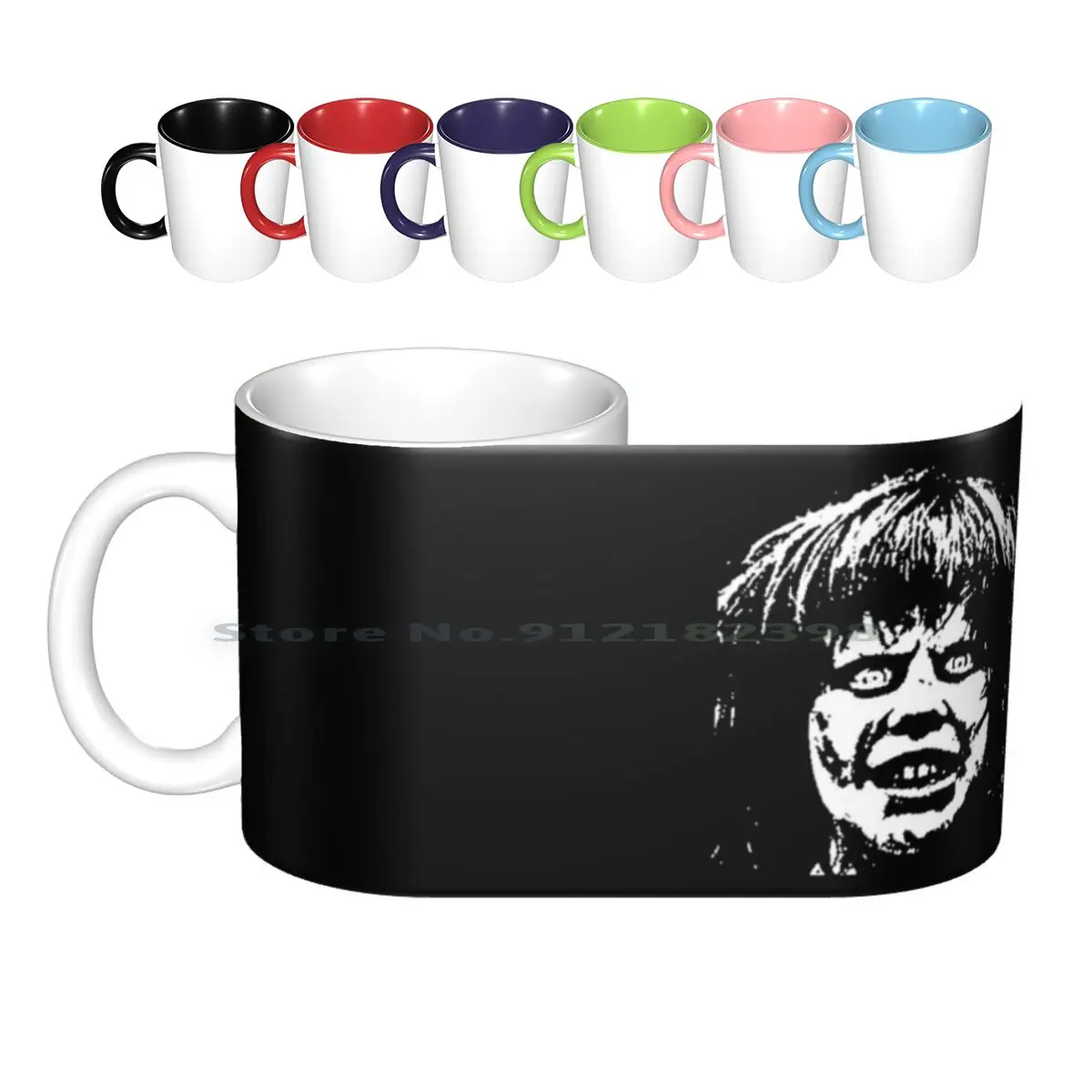 The Exorcist Linda Blair Ceramic Mugs Coffee Cups Milk Tea Mug The Exorcist Horror Movie Demonic Possession Satan Demon Linda