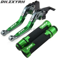 FOR KAWASAKI ZZR600 ZZR400 ZZR1100 ZZR 400 600 1100 Motorcycle Accessor Folding Extendable Brake Clutch Levers Handbar End Grips
