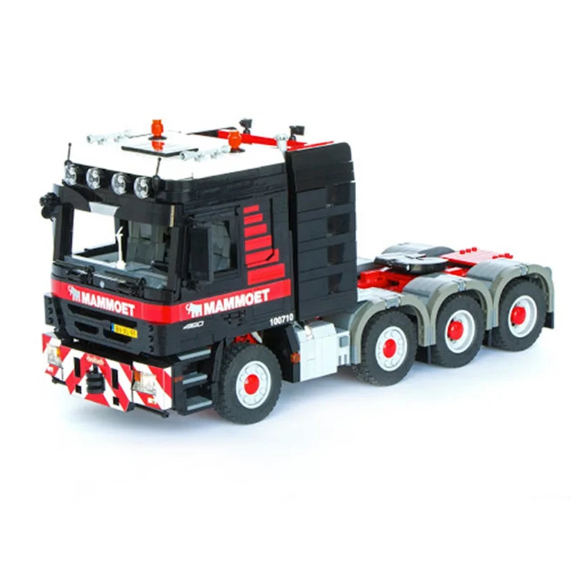 KEJI MOC-6075 MOC-3619 Truck Actros 4160 MP3 MCO121 Semi Trailer RC Tractor Model Building Block Bricks Kit Kids Toys Gift