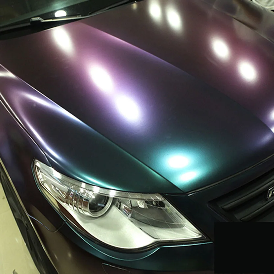 

50cm*152/200/300/500CM Chameleon green to purple Car Vinyl sticker Vinyl Film Wrap Car Styling Change Color