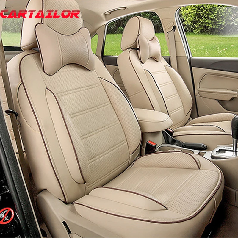 CARTAILOR Sport Car Seat Covers for Chrysler Grand Voyager 2013 Cover Seats Car Interior Accessories Linen Car Seat Cover Set