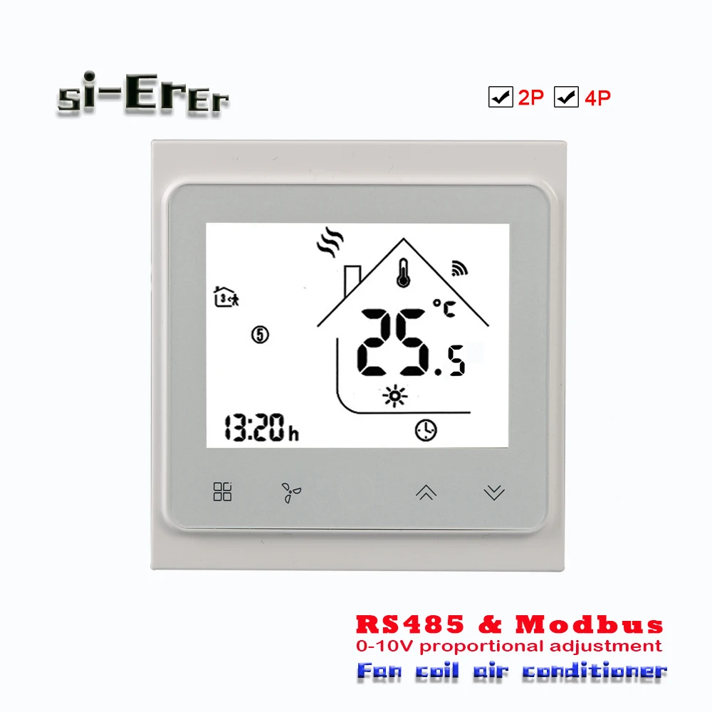 4pipe 2pipe Air Conditioning Type thermostat RS485&Modbus Application Programming Interface for regulated 0-10V proportional