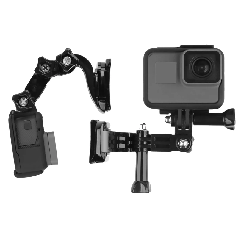 Front Side Helmet Accessories Set J-shaped Buckle Base Support Mount for GoPro Hero 10 9 8 7 6 5 4 Xiaomi Yi SJCAM Go Pro Kits