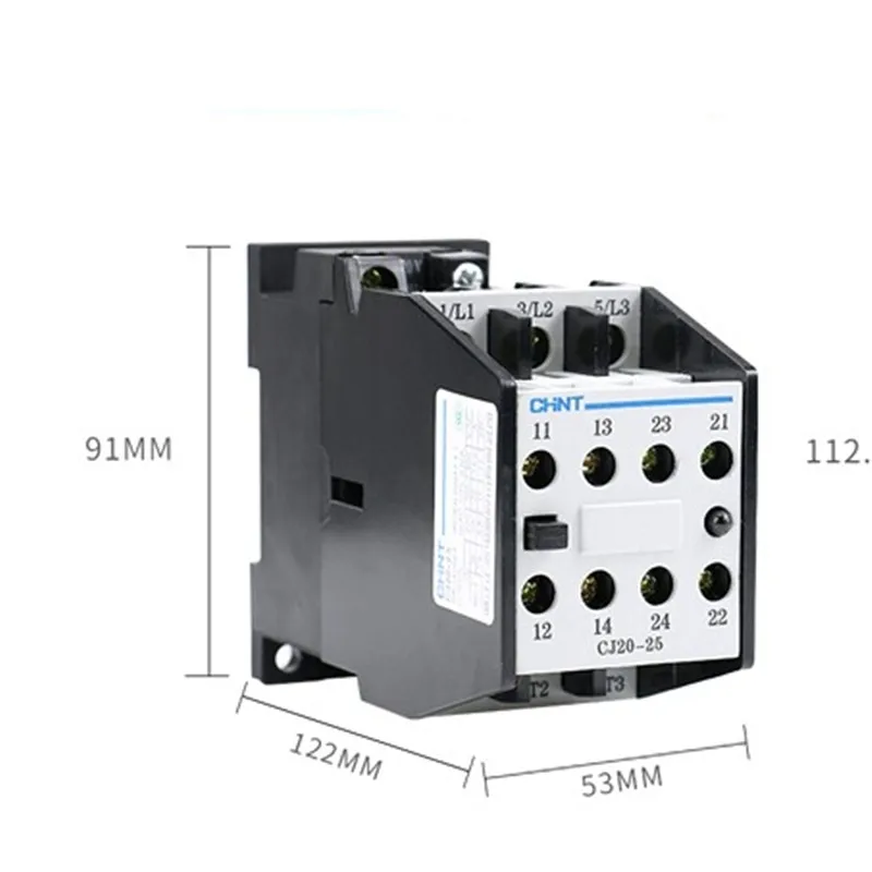 General Purpose AC Contactor Cj20-25 220V 380V 110V Silver Point Industrial Single Phase Three Phase