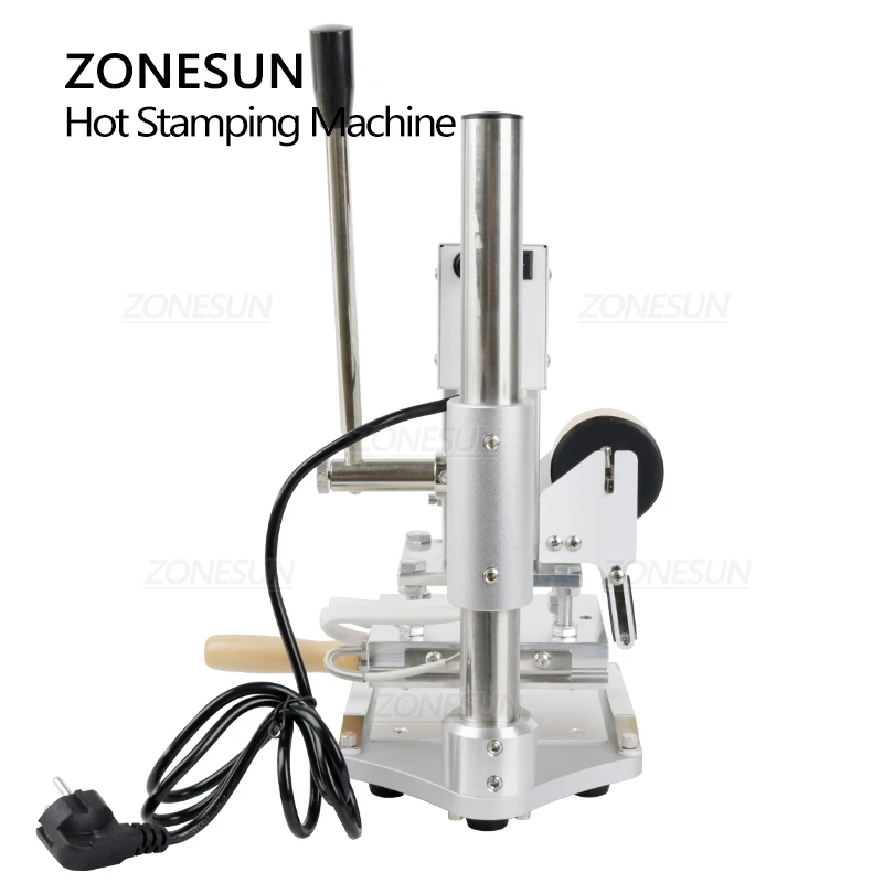 ZONESUN ZS-100B Pencils Hot Foil Stamping Machine Manual Bronzing Machine For Pvc Card Leather Paper Stamping Machine