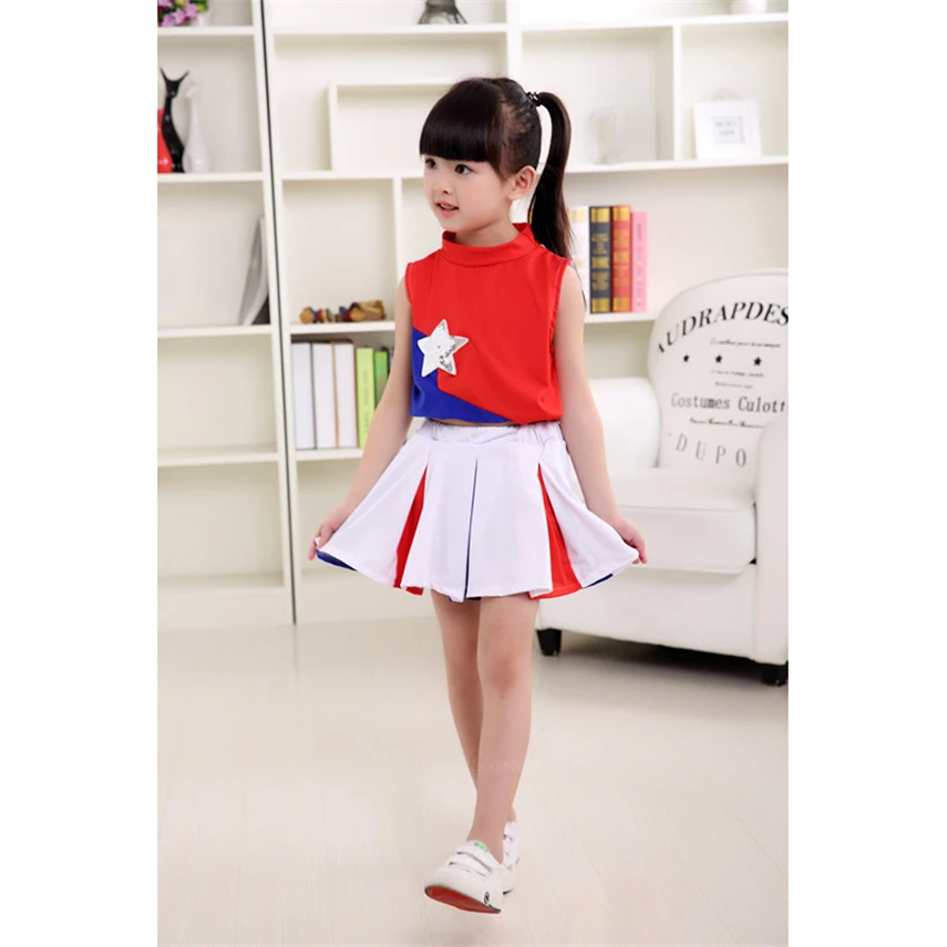 Uniforme Escolar de porristas para niña, traje de competición, equipo de baile, rendimiento, conjunto de ropa para estudiantes universitarios