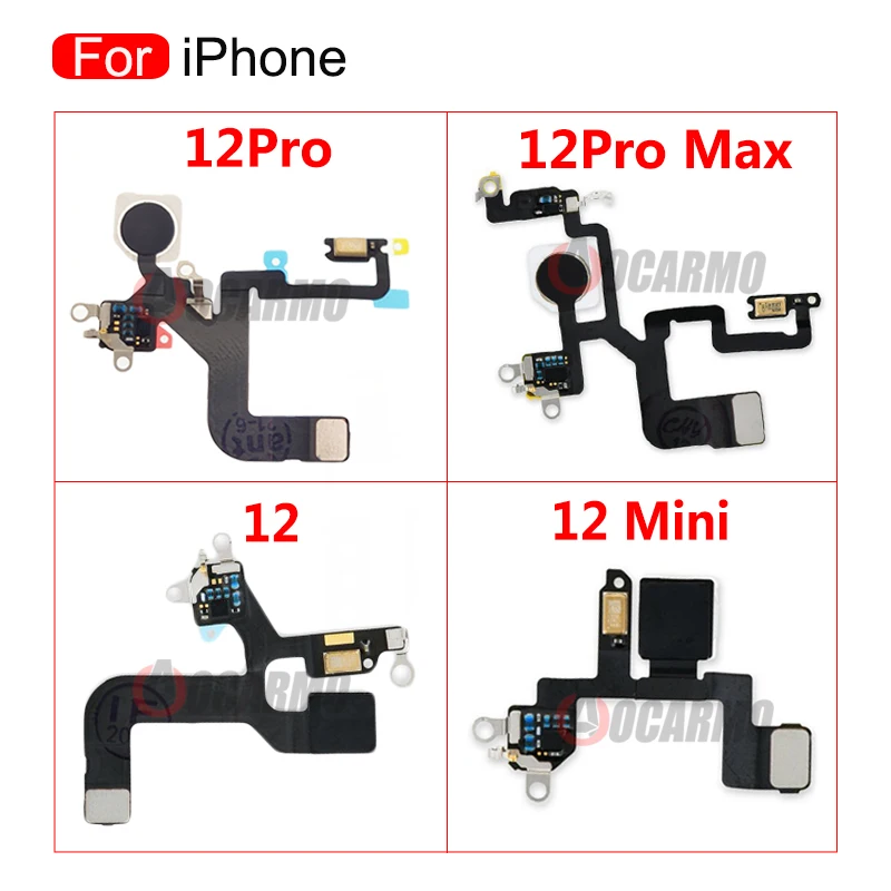 For iPhone 12 / 12 Pro Max /12 Mini / 12Pro Flash Light With Top Noise Reduction Microphone Flex Cable Replacement Repair Parts