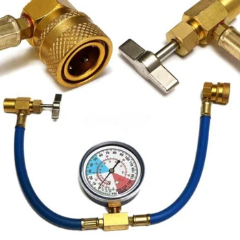 R134A Kit tubo di ricarica per refrigerante per aria condizionata per auto o adattatore per apertura bottiglia M14 Accessori per auto Dropshipping