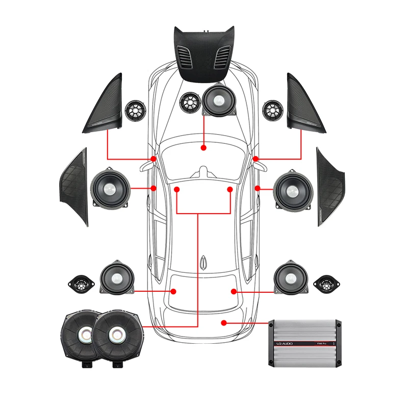 

Car Speaker Front Back Tweeter Mid For BMW G30 G38 5 Series DSP Stereo Loudspeaker Original Upgrade Horn Audio Speakers Cover