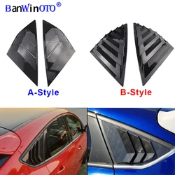 Rear Quarter Window Louvers 2pcs/set Panel Side Vent Cover Sticker Trim For Ford Focus 12-18 ST RS Hatchback Carbon Fiber ABS