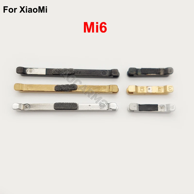 Aocarmo-Cable flexible para XiaoMi 6 mi6, botón de encendido/apagado, subir/bajar volumen, con piezas de repuesto adhesivas