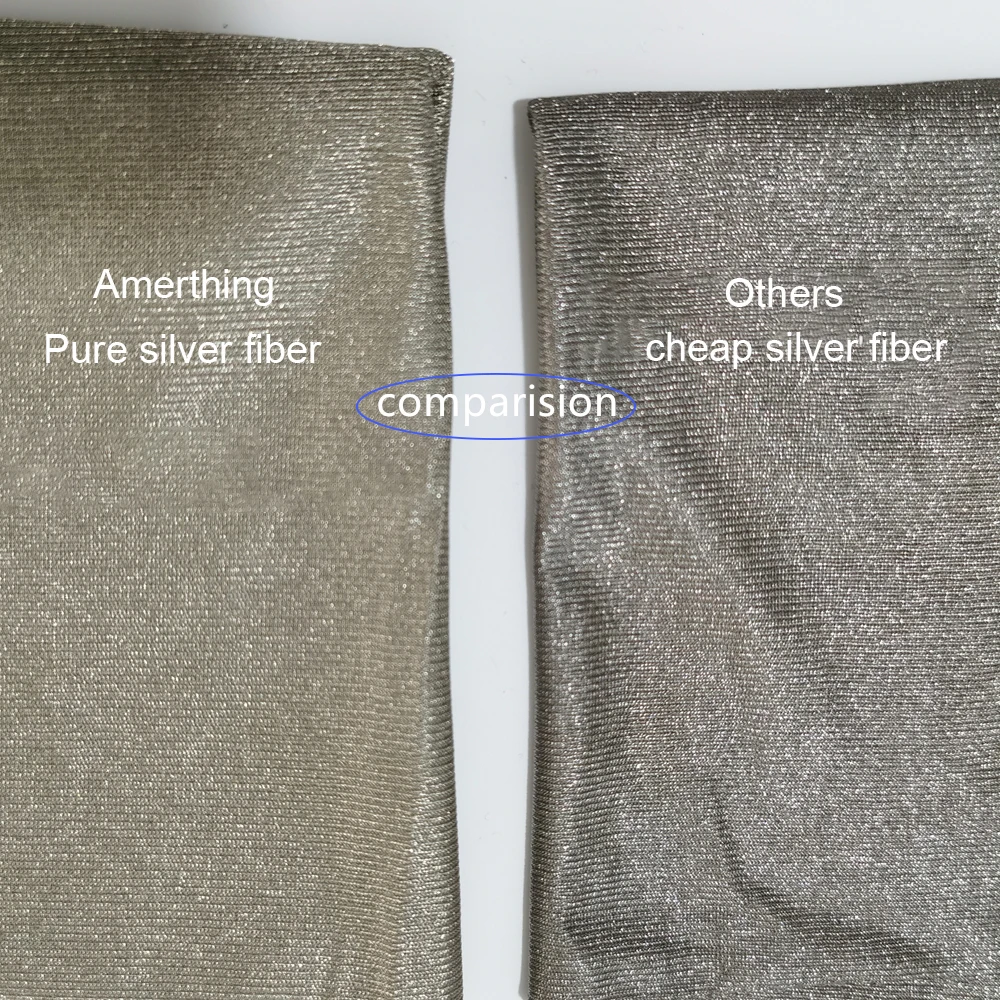 Pure Silver Fiber Conductive Fabric EMF/RFID/EMI/RF Blocking Elastic Cloth Anti-radiation Safe and Healthy to Skin