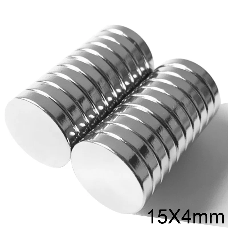 20/30/50/100PCS 15x4 Strong Cylinder Rare Earth Magnet 15mmx4mm Round Neodymium Magnets 15x4mm Mini Small N35 Magnet 15*4 mm