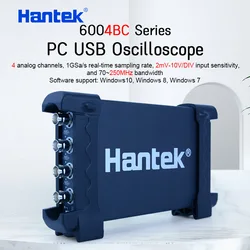 Hantek USB do komputera oscyloskop zestaw 4 kanał 70MHz 100MHz 200MHz 250MHz kanały analogowe 1GSa/s PC oscyloskop wsparcie Winows 7/8/10