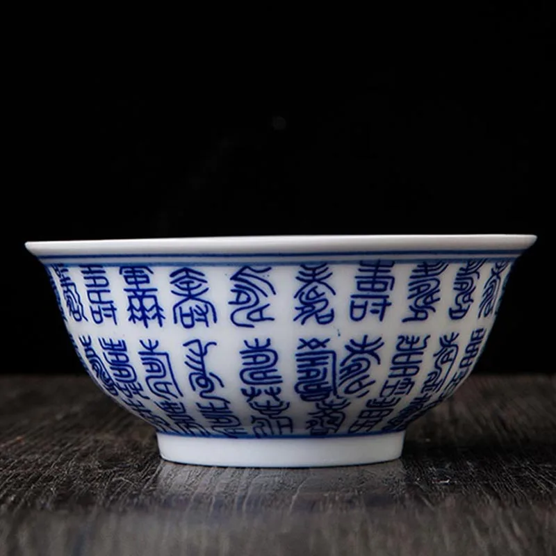 Chinese Blue and White Porcelain Jingdezhen Ceramic Rice Bowl Ramen Soup Bowls Kitchen Accessories Food Container Art Bowls Gift