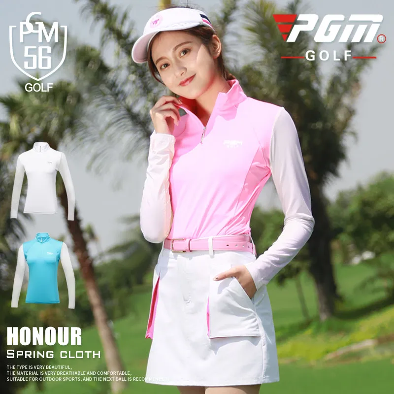 

Elastic Summer Stitching Shirt Tops Women Clothes Sun Protection Ice Silk Long Sleeves Lady Shirts Outdoor Golf Sportswear