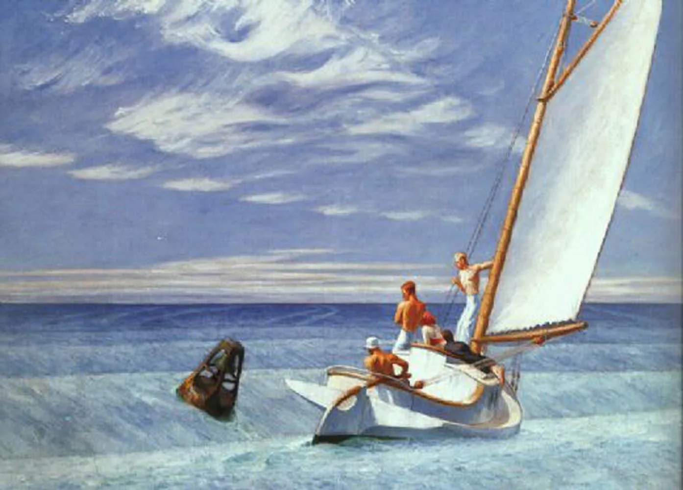 

100% handmade Oil Painting reproduction on linen canvas,Ground Swell by Edward Hopper,Free Shipping,High Quality