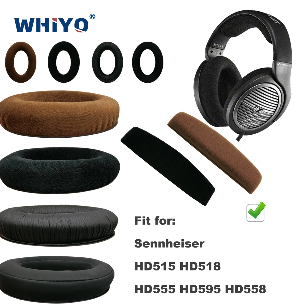 

Сменные амбушюры для Sennheiser HD515 HD518 HD555 HD595 HD558, детали для гарнитуры, кожаный чехол для наушников