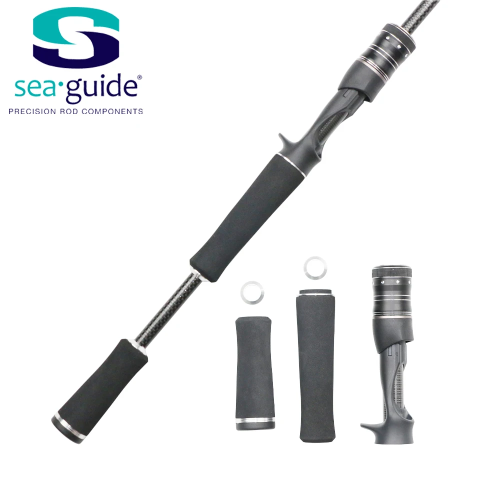 SeaGuide 1Set 67.6g Casting Reel Seat EVA Handle Kit Lure Rod Bass Fishing Rod DIY Fishing Rod Component Pole Accessory Repair