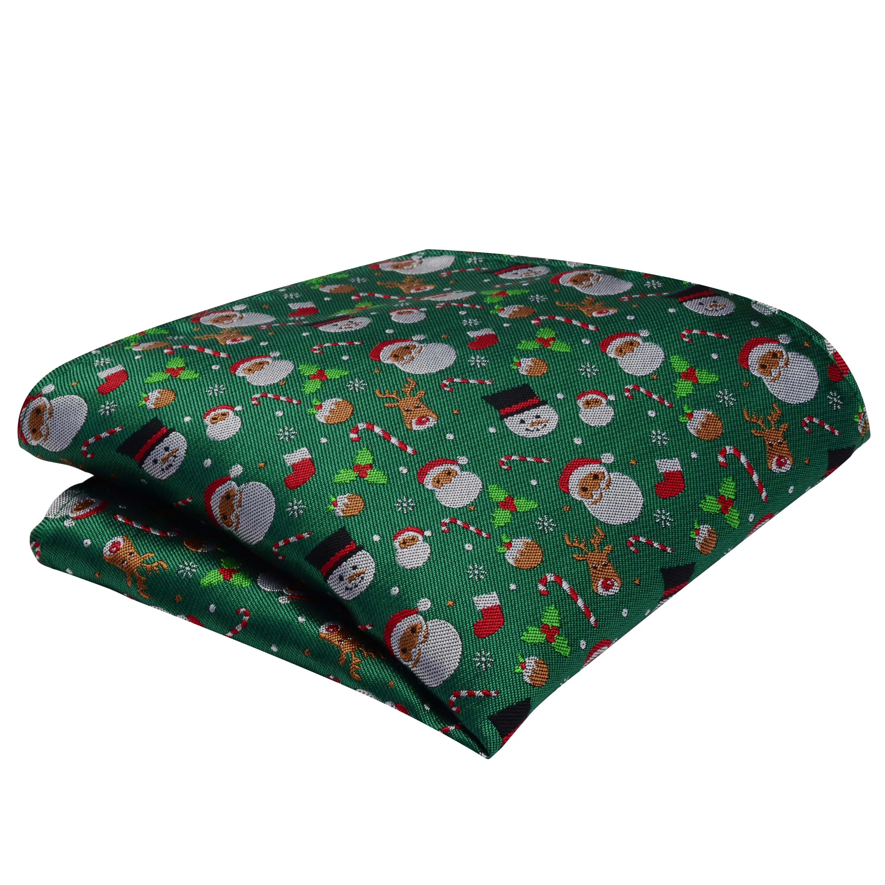 Gusleson Kerst Rood Groen Zakdoek Voor Mannen Kerstman Kerstboom Sneeuwpop Pocket Plein Bruiloft Hanky Festival Gift