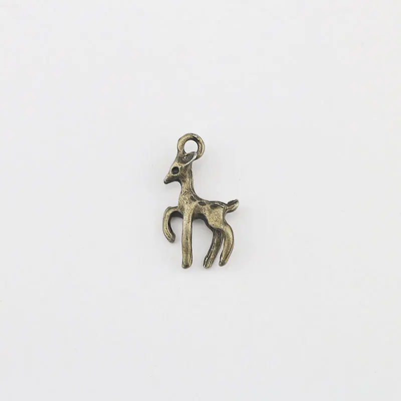 High Quality 20 Pieces/Lot 21mm*13mm Antique Bronze Plated Sika deer Charms