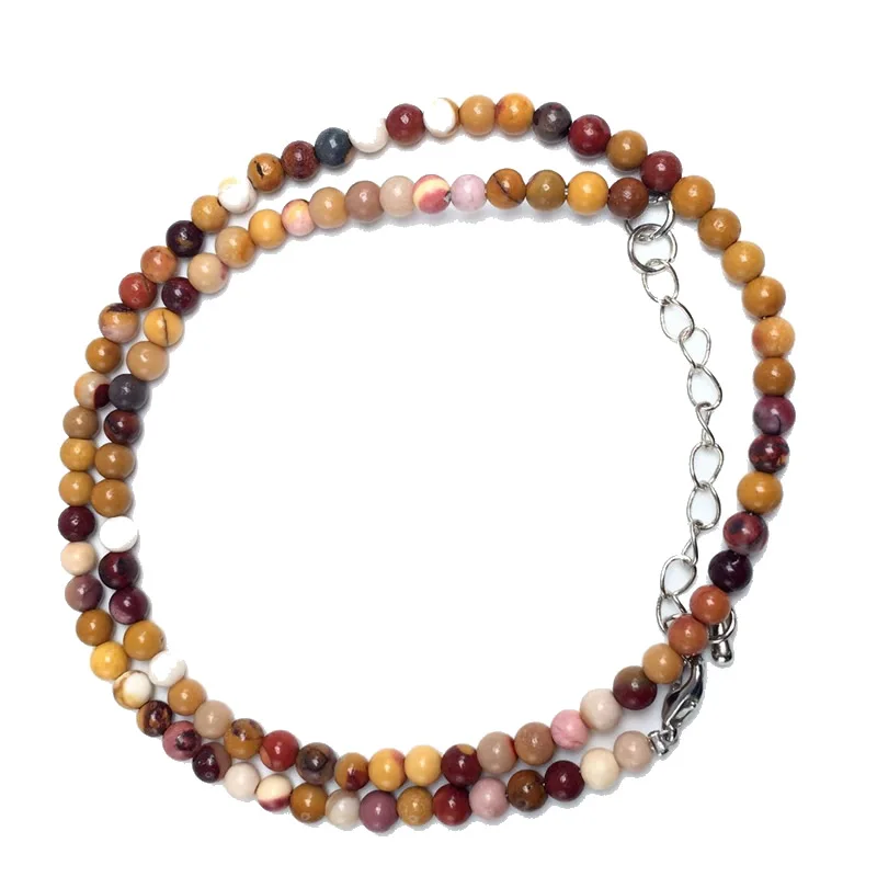 Natürliche 4mm Tigerauge Sodalith Amazonit Labradorit Perlenkette in Verschiedenen Farben Geschenke für Mädchen Modisches Armband Choker – Detail 20