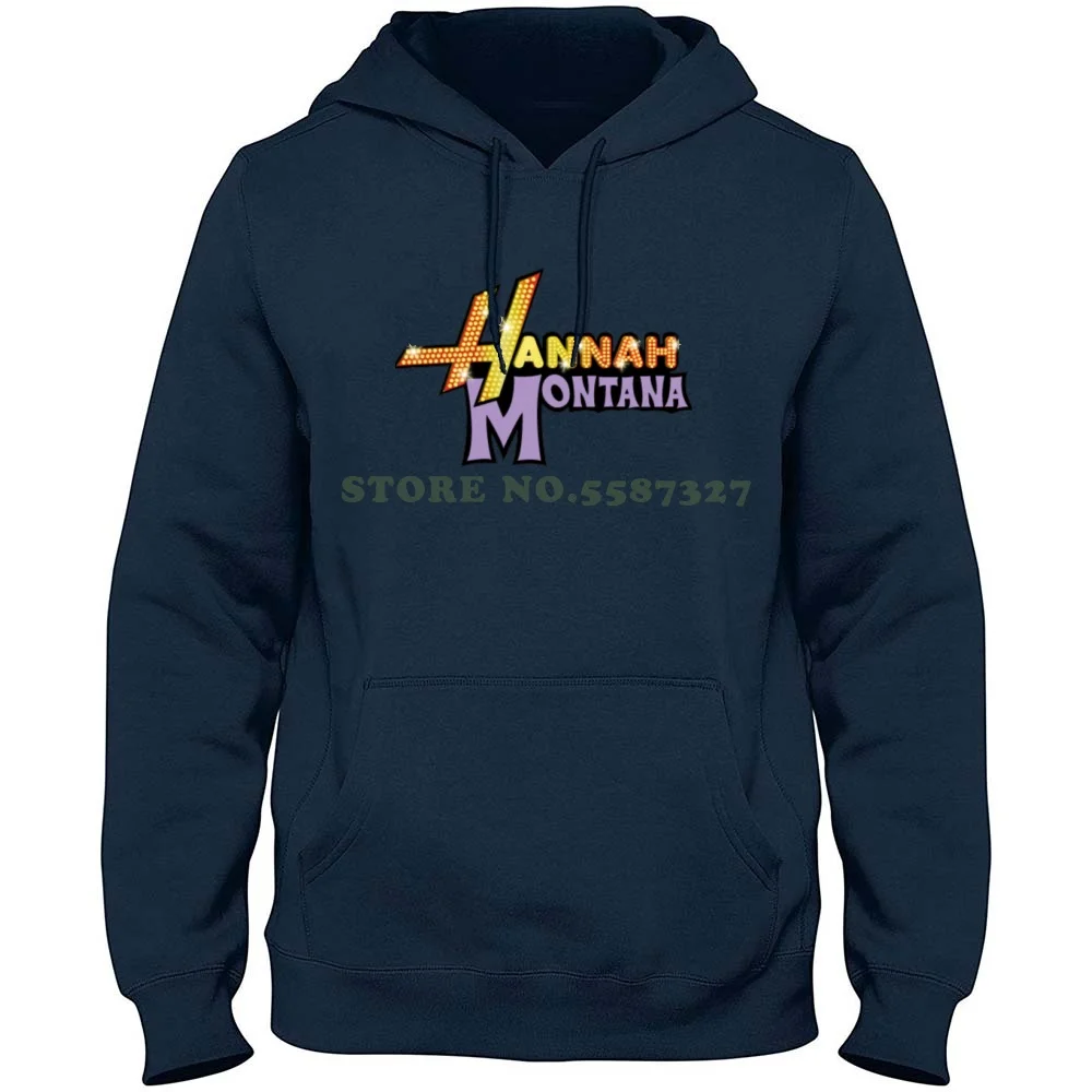 Hannah Montana Logo 100% Pure Cotton Hoodie Hannah Montana Forever She Is Coming Billy Ray Cyrus Slide Away Miley Stewart