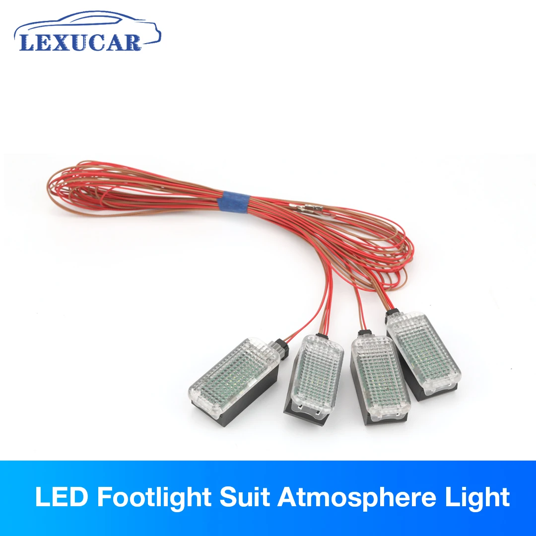 Foot lamp for VW Universal Atmosphere Light with Harness 4pcs LED White Light 8KD947415B Foot socket lamp