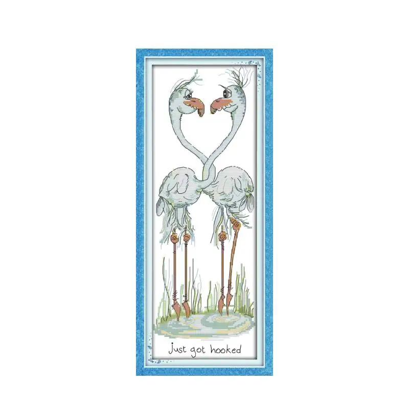 

Набор для вышивки крестом «Фламинго», мультфильм, 11 карат, канва, стежки, вышивка, сделай сам, рукоделие ручной работы, плюс