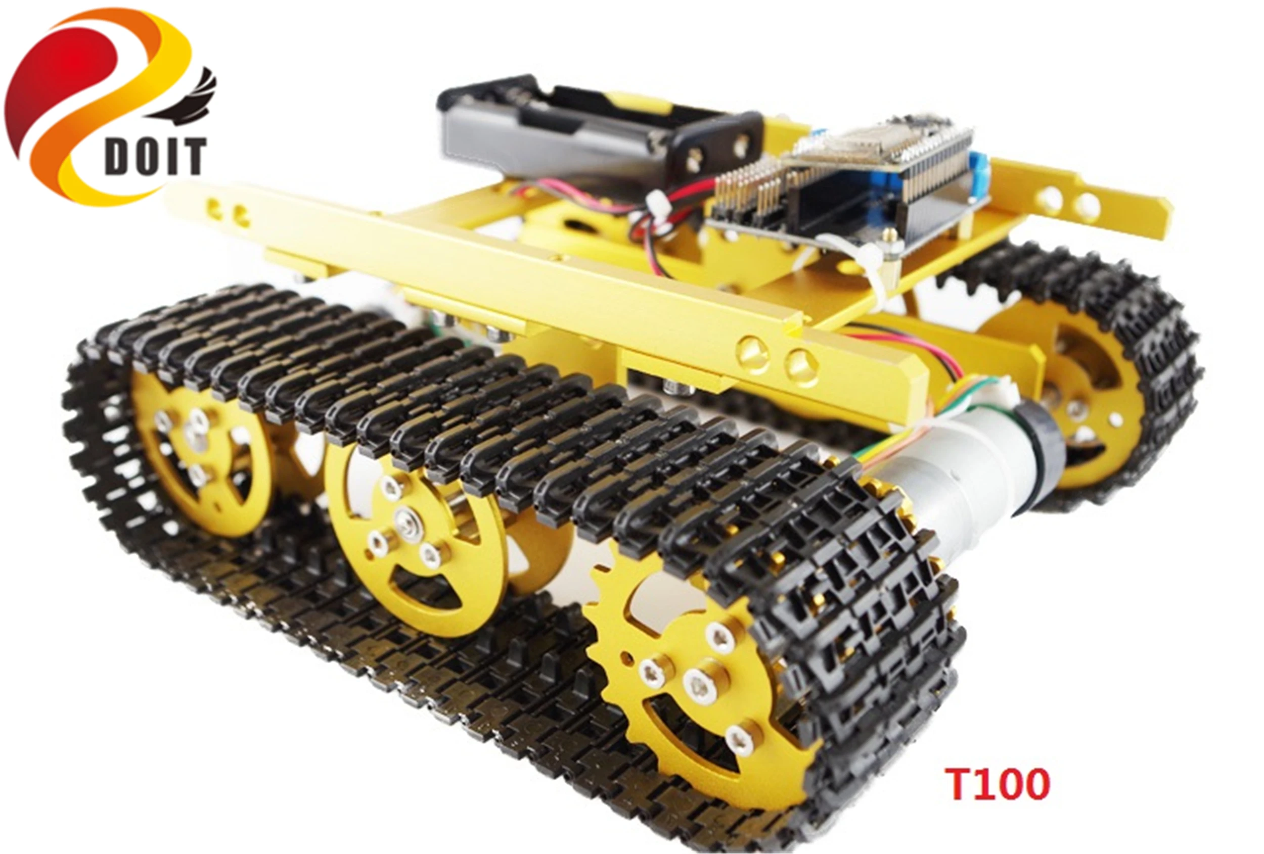 Szdoit Nodemcu Wifi Controle T100 Metalen Smart Rupsbanden Tank Chassis Kit Met Hoge Koppel Motoren Rc Robot Chassis Diy Voor arduino