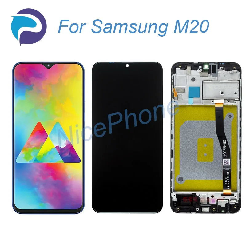 Для Samsung M20 ЖК-экран + сенсорный дигитайзер дисплей 2340*1080 SM-M205F/FN/G/M/N M20 сменный ЖК-экран в сборе
