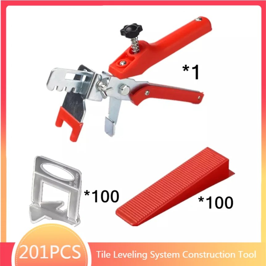 201 pcs Tile Leveling System Construction Tool For Ceramic Tile Floor Tile Laying Leveling Tool