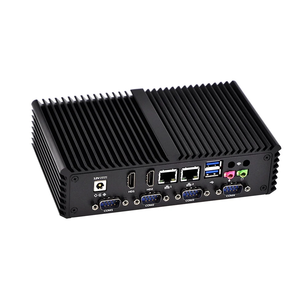 Imagem -04 - Fanless Rs232 Core i3 5005u i5 5200u Mini Computador Lan Dupla