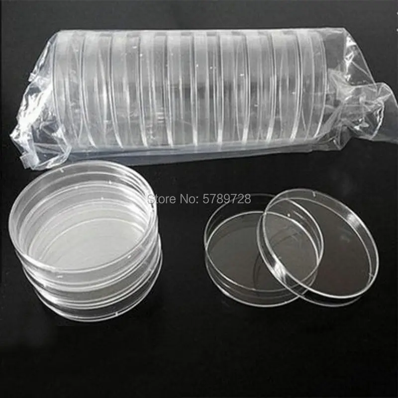 10Pcs Lab 35mm 60mm 90mm 100mm 120mm 150mm Disposable Sterile Plastic Petri Dishes Lab Cell Tissue Culture Dish