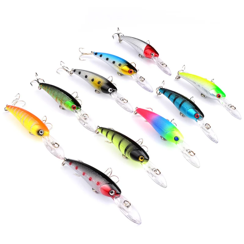 1 Pcs Quality Minnow Fishing Lure 90mm 8.3g Iscas Artificiais Hard Bait Wobblers Crank Bait Strong Hooks Lures For Sea Fishing