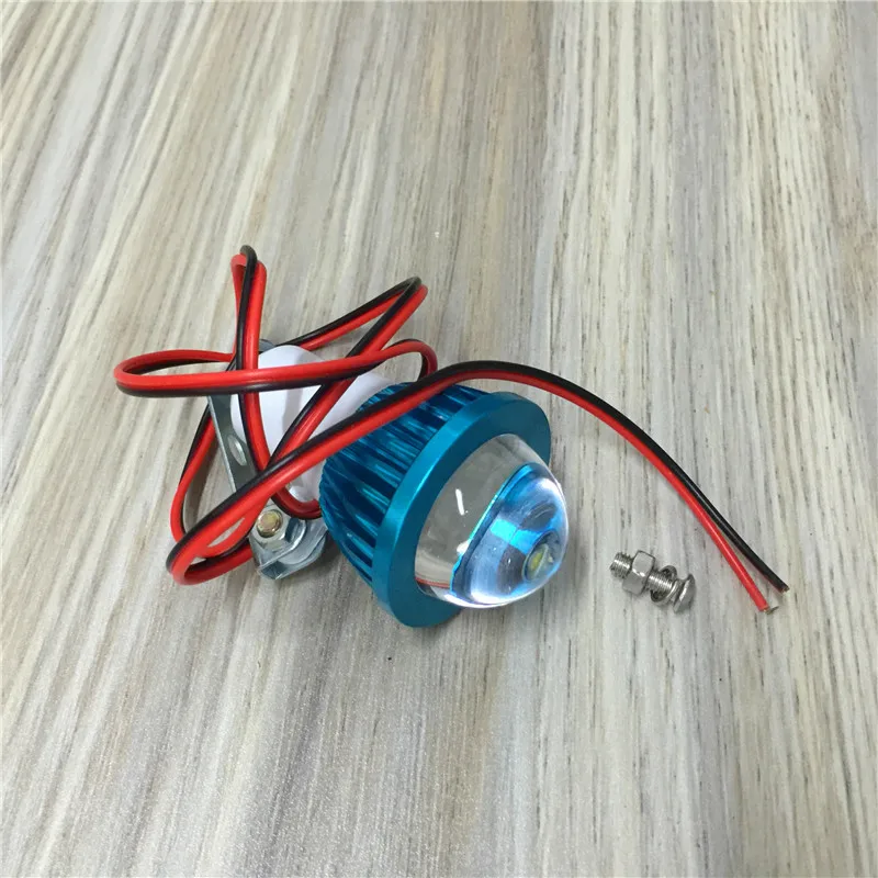 

For Motorcycle Electric Car Modified Headlamps Spotlight 5W Highlight Colorful Decorative Light Big Fish Eye Lens Vehicl