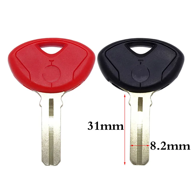 Motorcycle Blank Key Uncut Blade Key Shell Red/Black For BMW F650 F800 S1000RR R1200 K1200 K1300