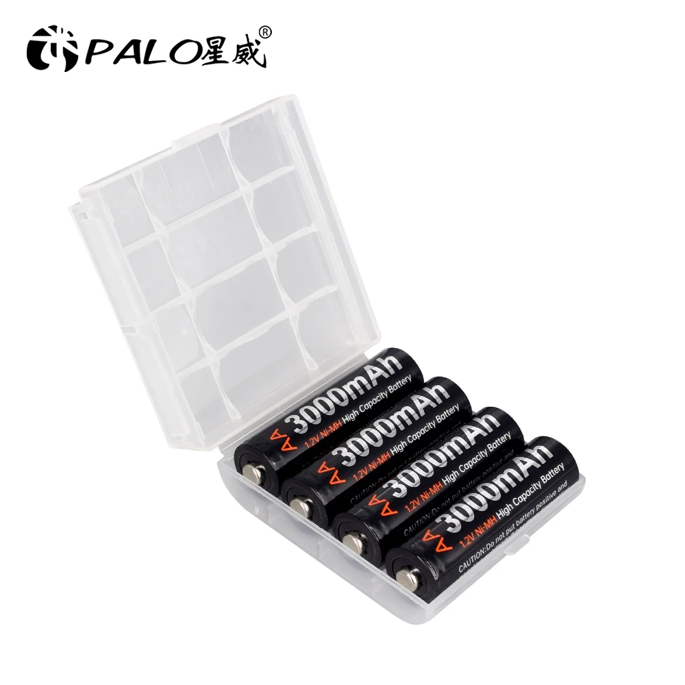 PALO 100% oryginalna bateria AA 3000mah 1.2V AA NI-MH akumulator wstępnie naładowane baterie 2A do aparatów baterie AA