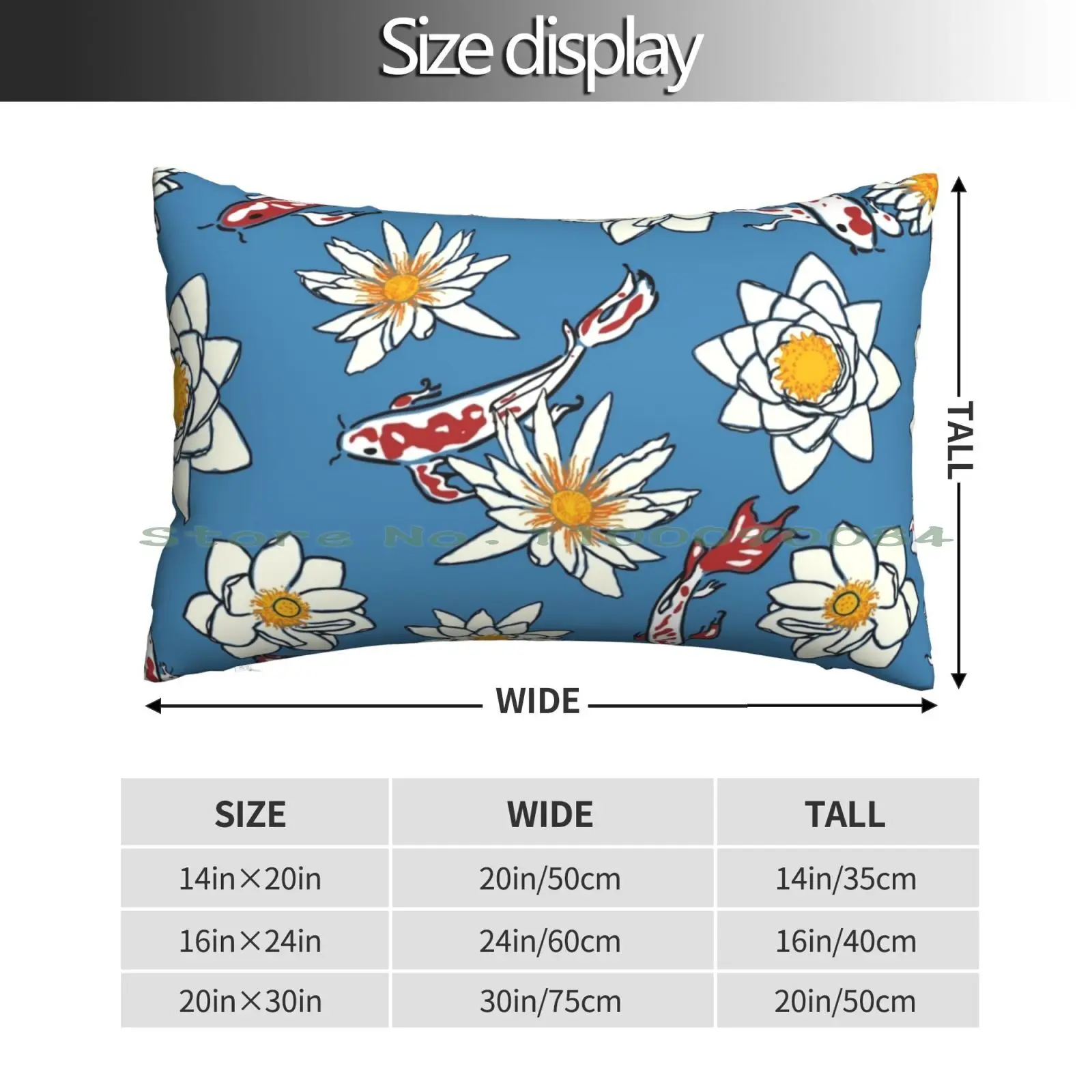 Japanese Koi Fish Pond Pillow Case 20x30 50*75 Sofa Bedroom Mv Agusta Stuff Mv Agusta Long Sleeve Mv Agusta Wallet Mv Agusta