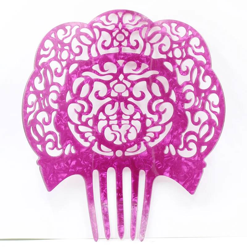 Acetic acid plate wedding hair accessories holiday party lady headdress colorful hair combs