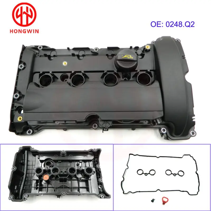 

V759886280 0248.Q2 0248Q2 Cylinder Head Cover With Gasket For Peugeot 207 208 308 508 3008 5008 Citroen C4 C5 DS5 1.6T Value Lid