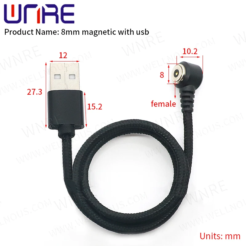 1 Pcs Magnetic Connector With Usb Charging Cable 1.2m For ios Android Mobile Phone Charging