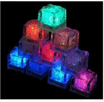 LED Ice Cubes Color Change Water Sensor Light for Bar Wedding Party 300pcs/lot